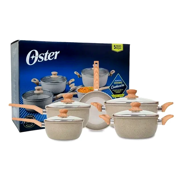 Jogo de Panelas Oster 5 Peças Marble Edition