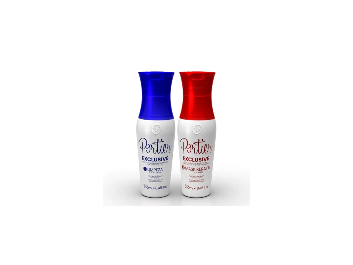 Portier Exclusive Escova Progressiva Kit (Shampoo Antirresíduos 1L + Máscara Redutora 1L)