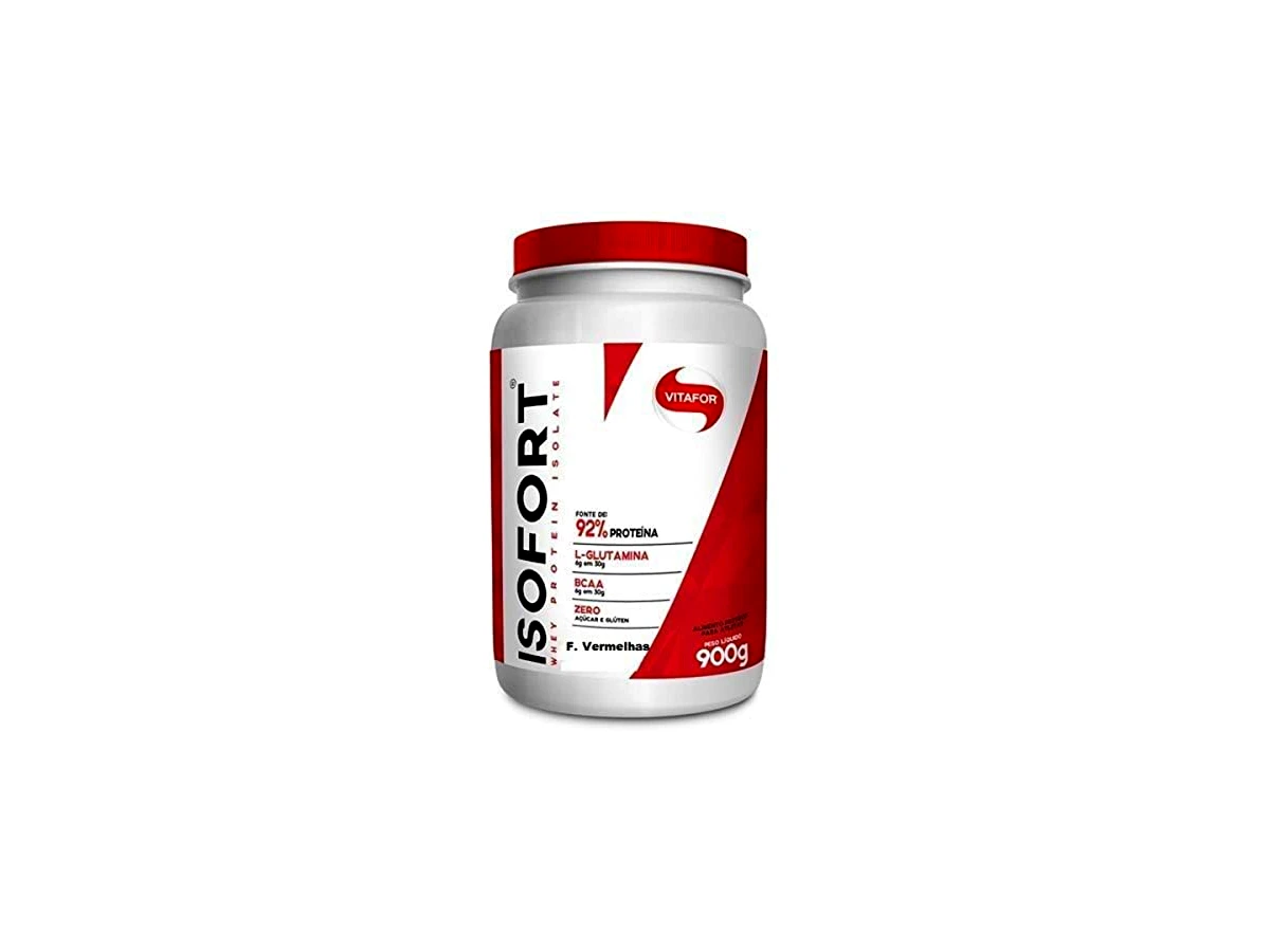 Vitafor Isofort Whey Protein Isolado Frutas Vermelhas 900g